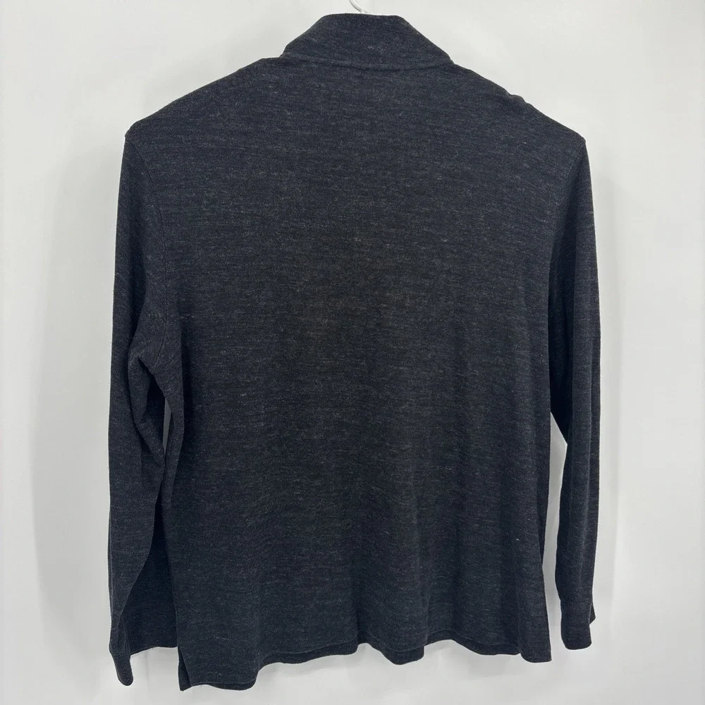 Polo Ralph Lauren‎ Mens Estate Rib Quarter Zip Heather Black Gray Size XL